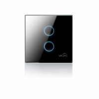 Mặt công tắc hai nút không dây Vitrum